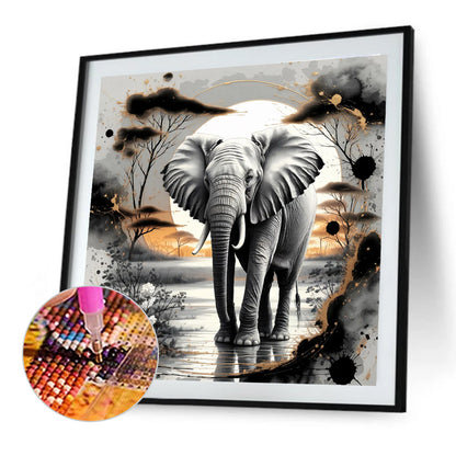Elephant - Full Round Drill Diamond Painting 40*40CM