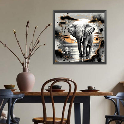Elephant - Full Round Drill Diamond Painting 40*40CM
