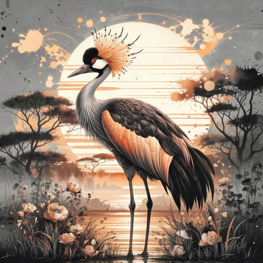 Crane - Full Round Drill Diamond Painting 40*40CM