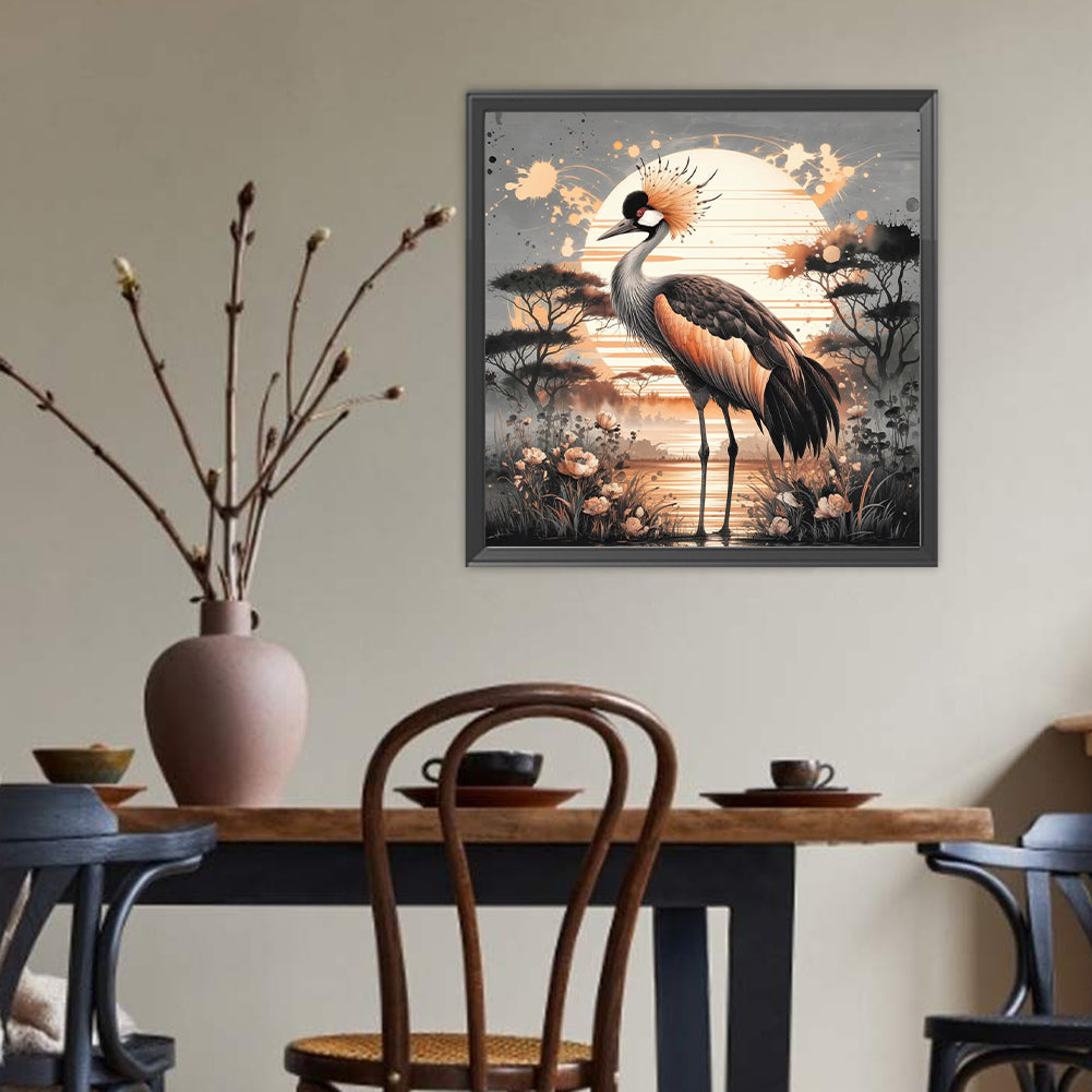 Crane - Full Round Drill Diamond Painting 40*40CM