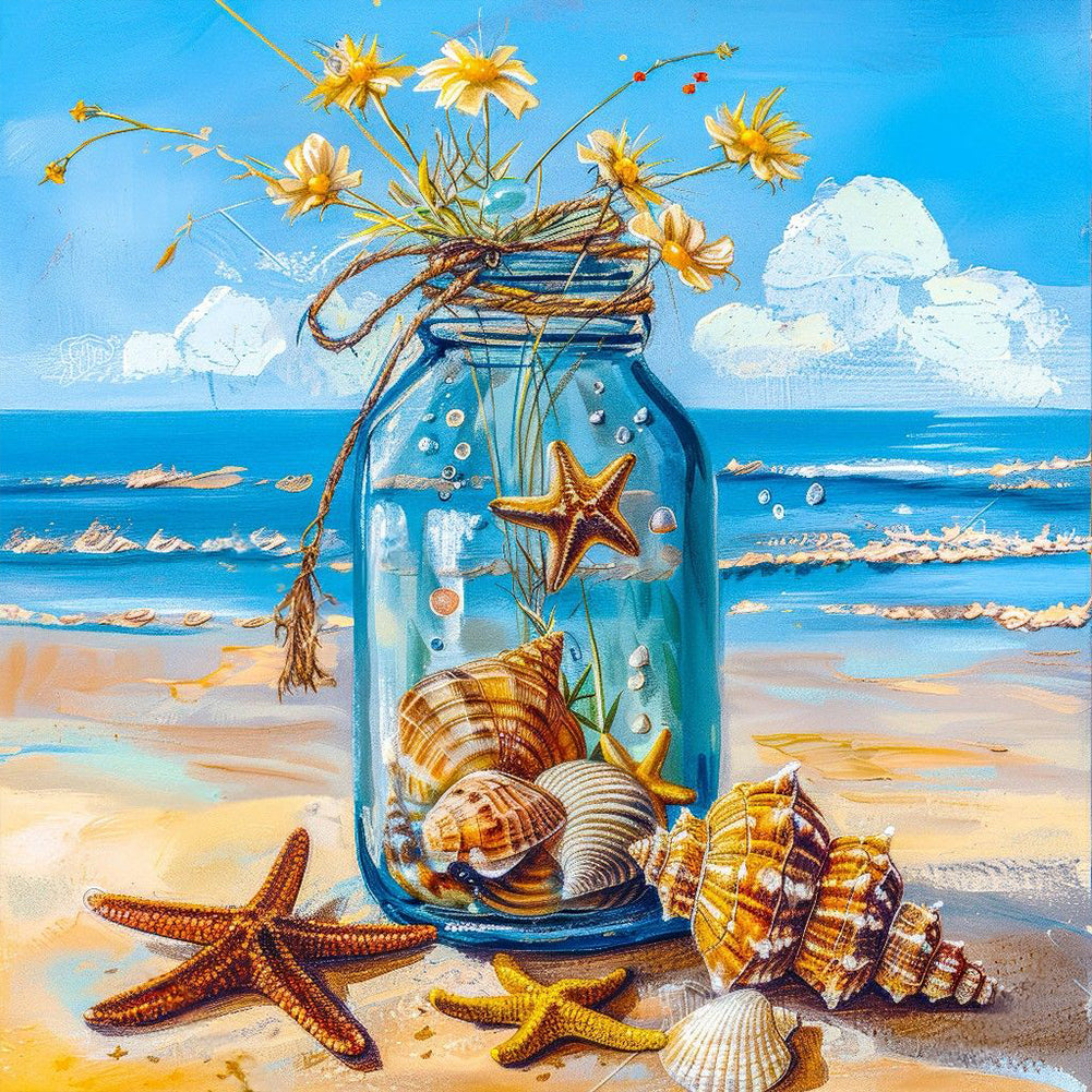 Shell Flowers - Full Round Drill Diamond Painting 40*40CM