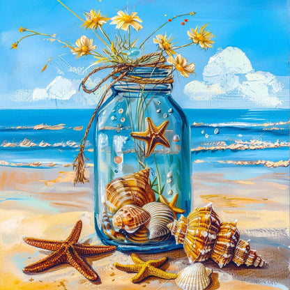 Shell Flowers - Full Round Drill Diamond Painting 40*40CM