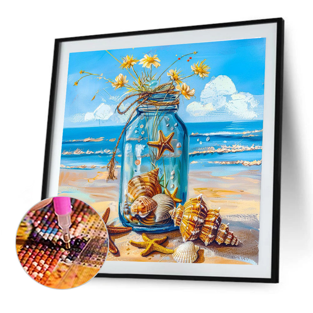 Shell Flowers - Full Round Drill Diamond Painting 40*40CM