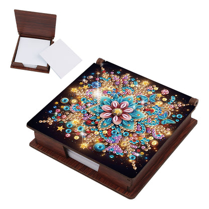 Wood Animals Diamond Art Note Box with 160 Sheets of Paper for Adults Beginners