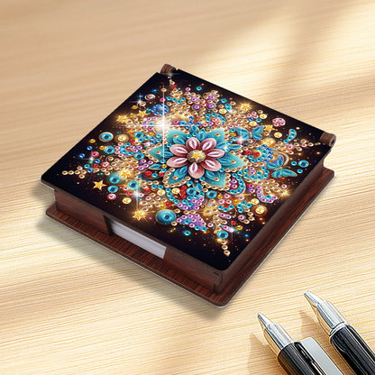 Wood Animals Diamond Art Note Box with 160 Sheets of Paper for Adults Beginners