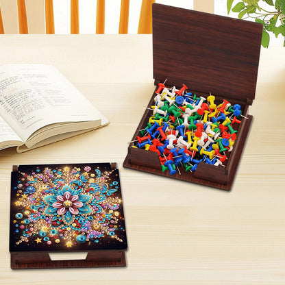 Wood Animals Diamond Art Note Box with 160 Sheets of Paper for Adults Beginners