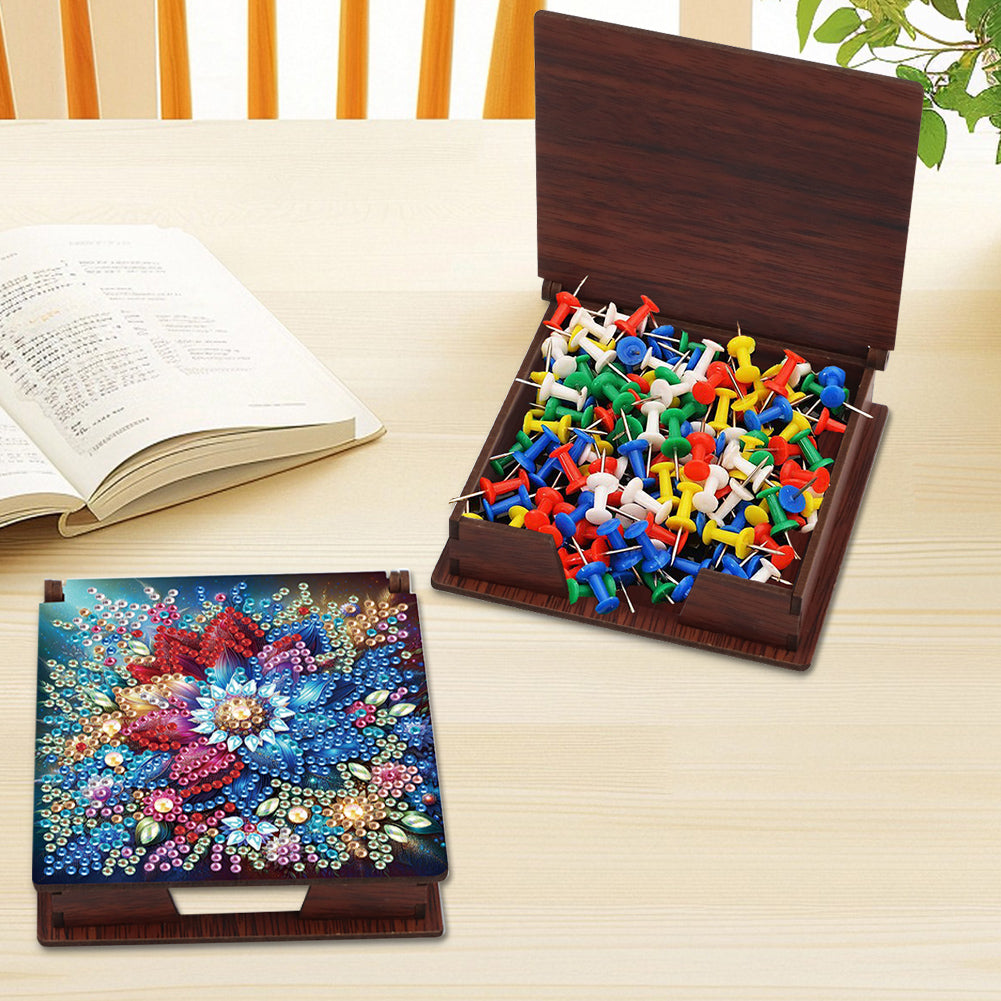 Wood Animals Diamond Art Note Box with 160 Sheets of Paper for Adults Beginners