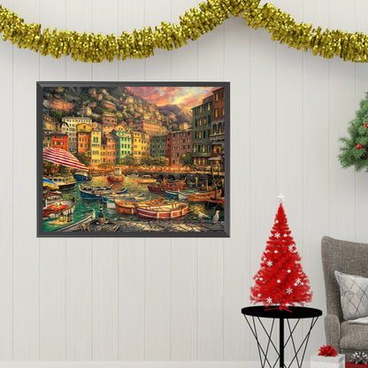Town Port - Full Square Drill Diamond Painting 50*40CM