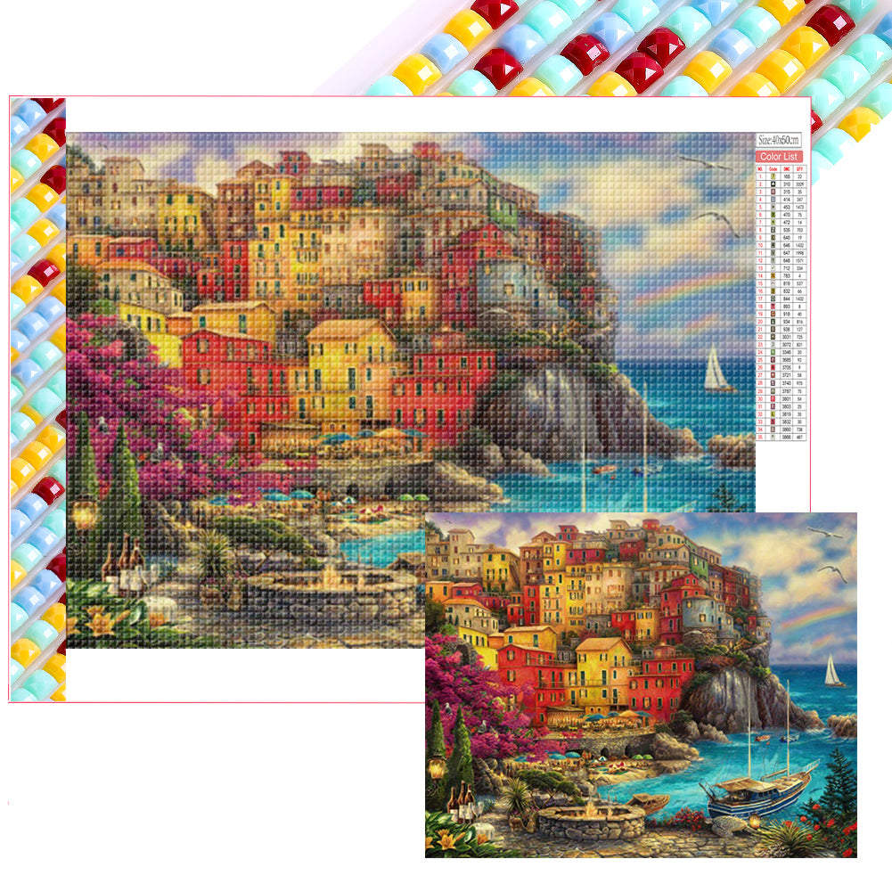 Town Port - Full Square Drill Diamond Painting 50*40CM