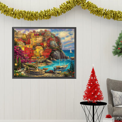 Town Port - Full Square Drill Diamond Painting 50*40CM