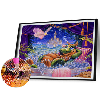 Little Dragon Taking A Bath - Full Square Drill Diamond Painting 50*40CM