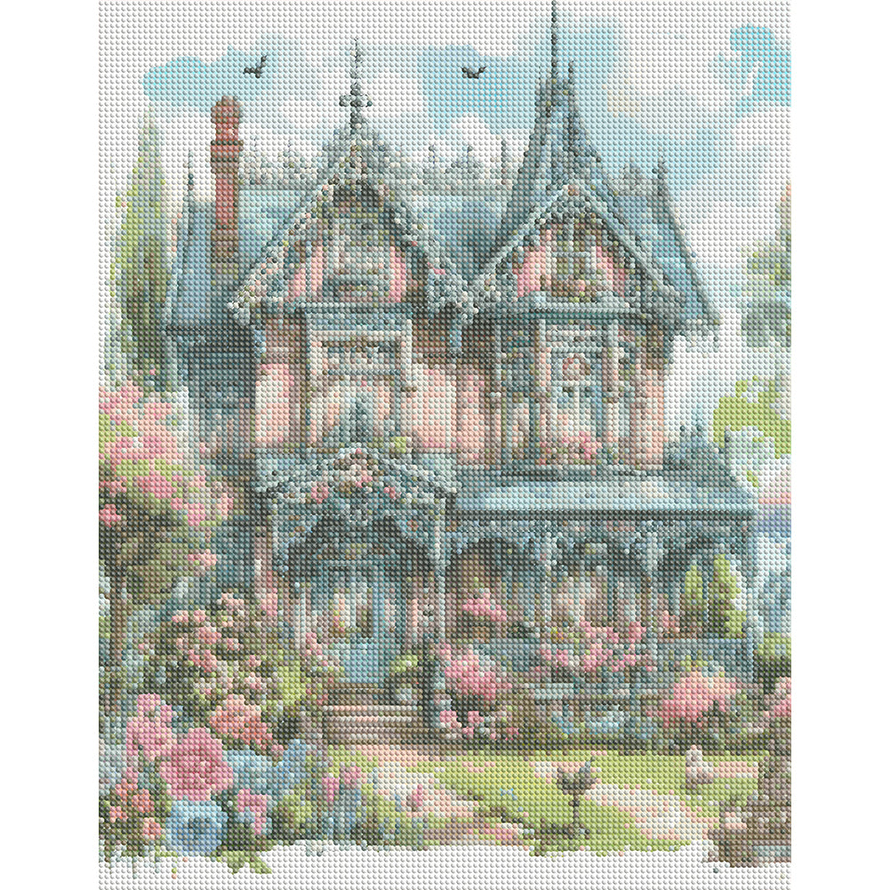 House Castle - Full Round Drill Diamond Painting 40*50CM