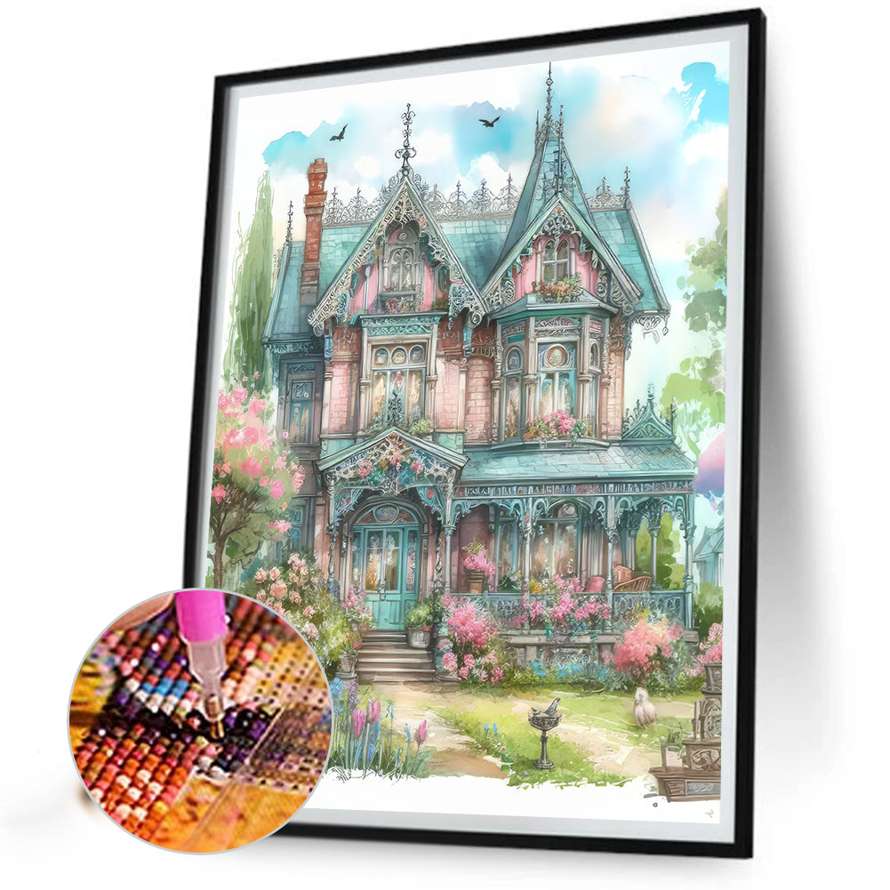 House Castle - Full Round Drill Diamond Painting 40*50CM