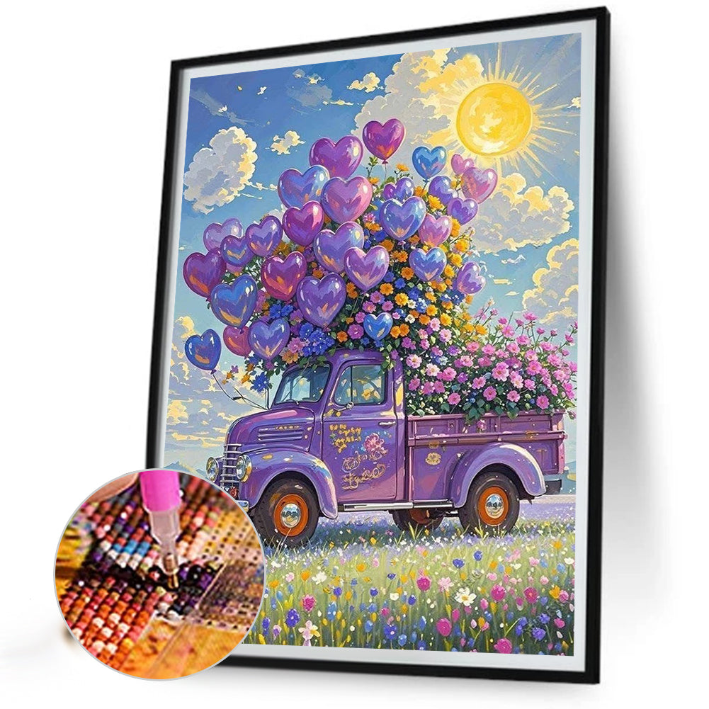 Car On The Lawn - Full Round Drill Diamond Painting 40*50CM