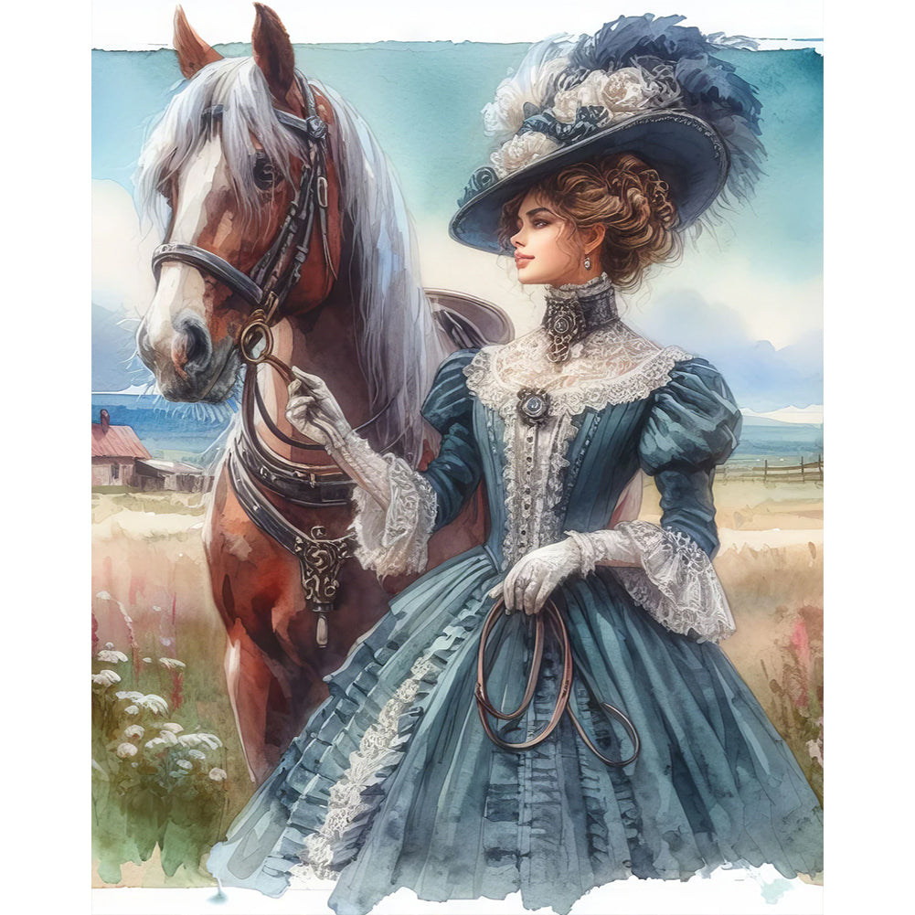 Victorian Beauty - Full Round Drill Diamond Painting 40*50CM