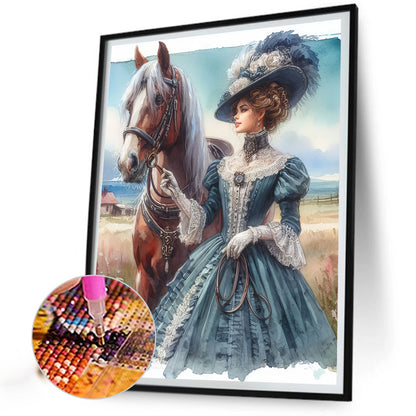 Victorian Beauty - Full Round Drill Diamond Painting 40*50CM