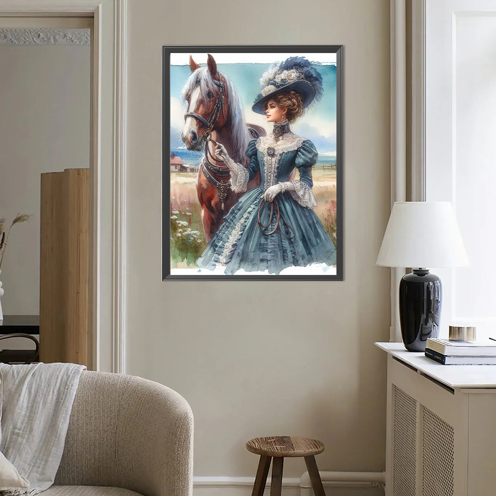 Victorian Beauty - Full Round Drill Diamond Painting 40*50CM