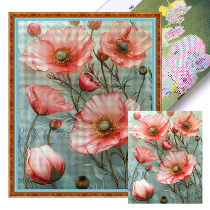 Poppy - 11CT Stamped Cross Stitch 40*50CM
