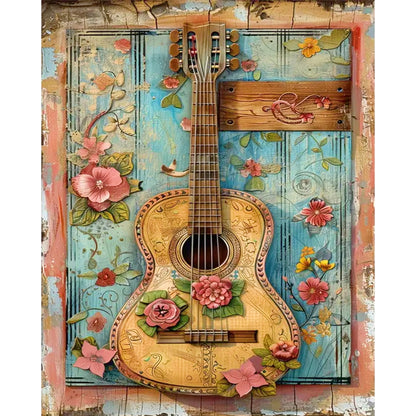 Guitar - 11CT Stamped Cross Stitch 40*50CM