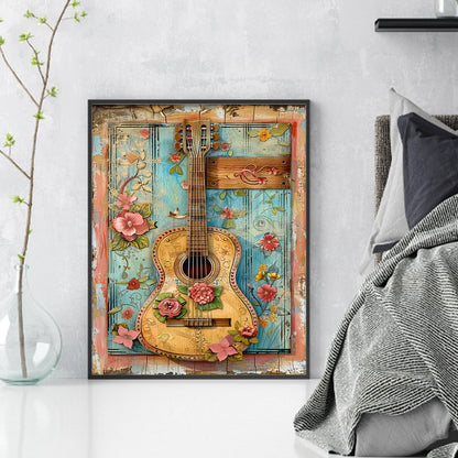 Guitar - 11CT Stamped Cross Stitch 40*50CM