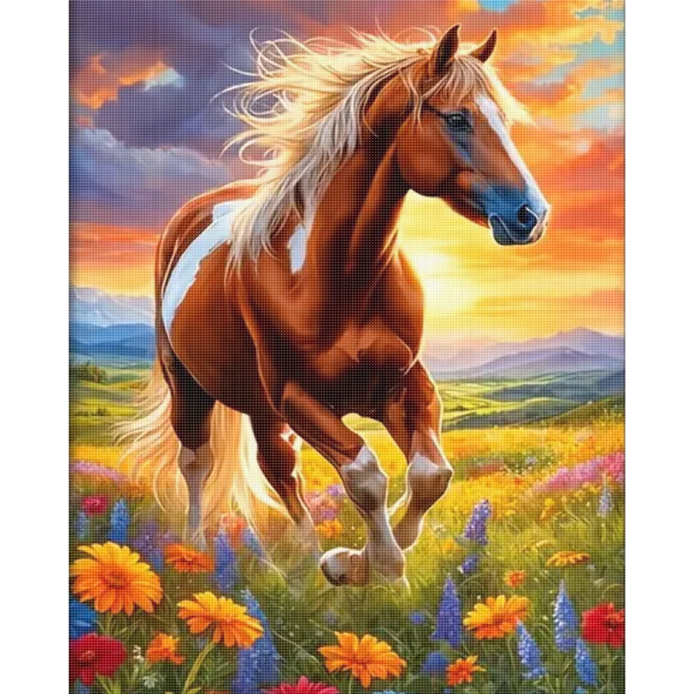 Horse - 11CT Stamped Cross Stitch 40*50CM