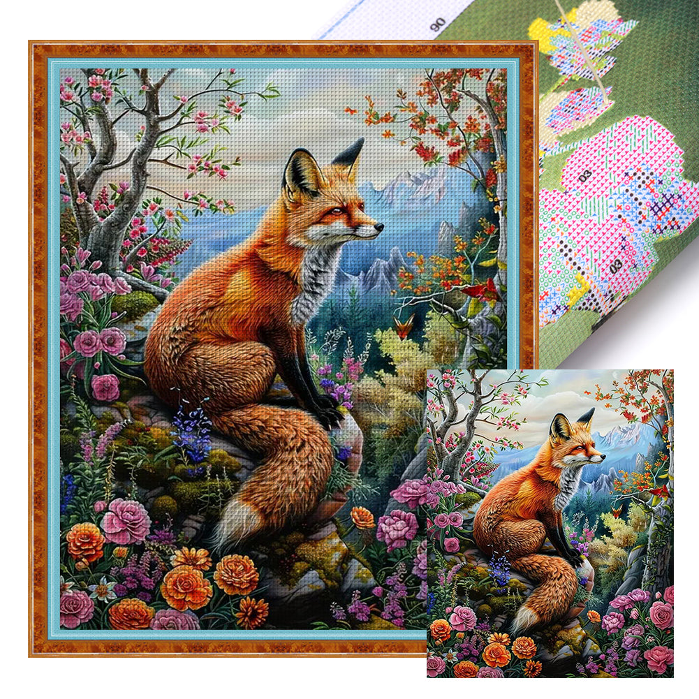Fox - 11CT Stamped Cross Stitch 40*50CM