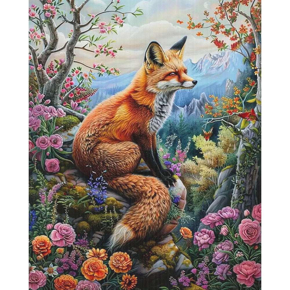 Fox - 11CT Stamped Cross Stitch 40*50CM
