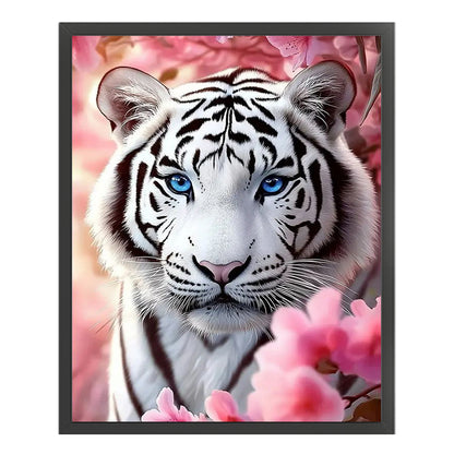 White Tiger - 11CT Stamped Cross Stitch 40*50CM