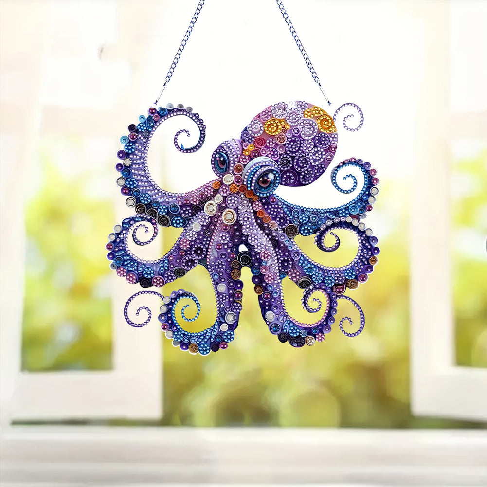 Acrylic Special Shape Animals Diamond Painting Ornaments for Garden Window Decor