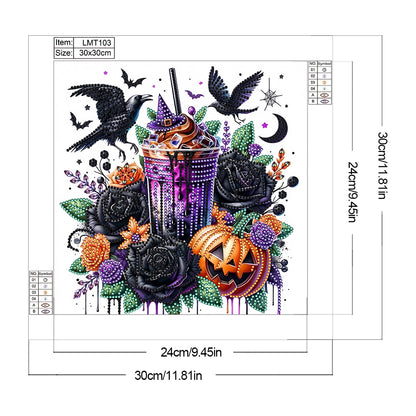 Crow Pumpkin - Special Shaped Drill Diamond Painting 30*30CM
