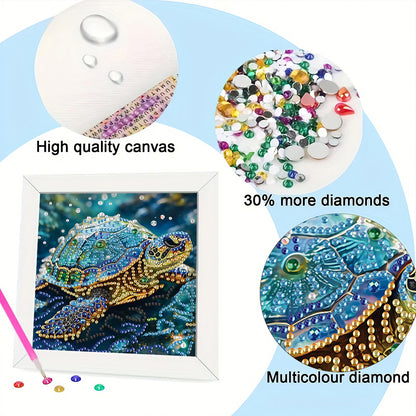 Sea Turtle - Special Shaped Drill Diamond Painting 15*15CM
