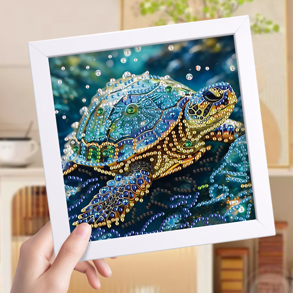 Sea Turtle - Special Shaped Drill Diamond Painting 15*15CM