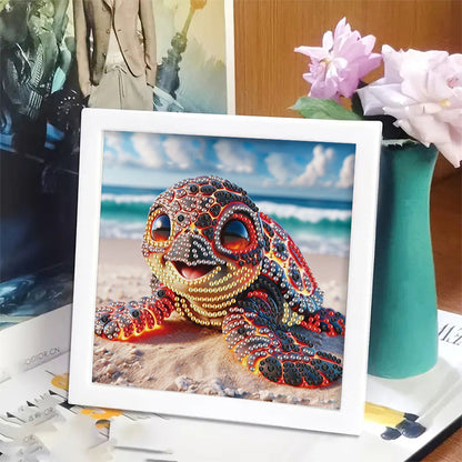 Sea Turtle - Special Shaped Drill Diamond Painting 15*15CM