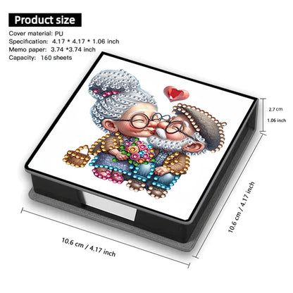 Leather 5D Diamond Painting Kit Note Box Diamond Art Notepad Box for Home Office
