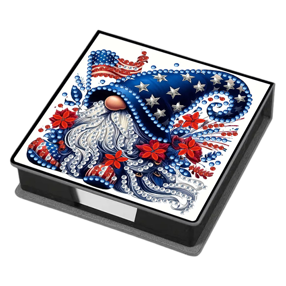 Leather 5D Diamond Painting Kit Note Box Diamond Art Notepad Box for Home Office