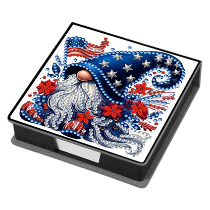 Leather 5D Diamond Painting Kit Note Box Diamond Art Notepad Box for Home Office