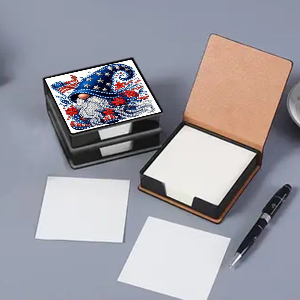 Leather 5D Diamond Painting Kit Note Box Diamond Art Notepad Box for Home Office