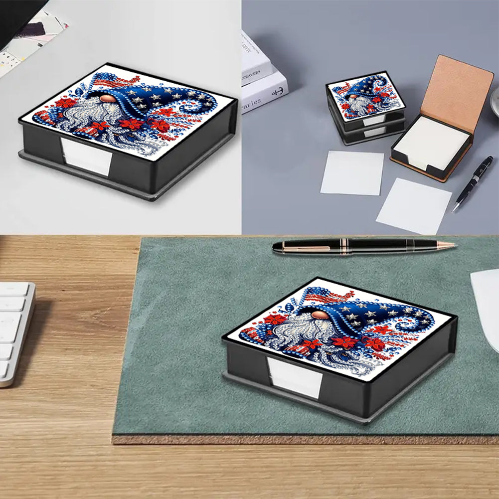 Leather 5D Diamond Painting Kit Note Box Diamond Art Notepad Box for Home Office
