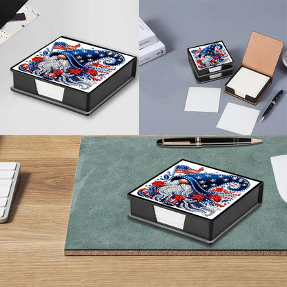 Leather 5D Diamond Painting Kit Note Box Diamond Art Notepad Box for Home Office