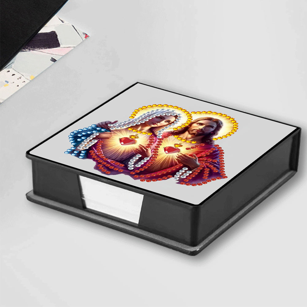 Leather 5D Diamond Painting Kit Note Box Diamond Art Notepad Box for Home Office