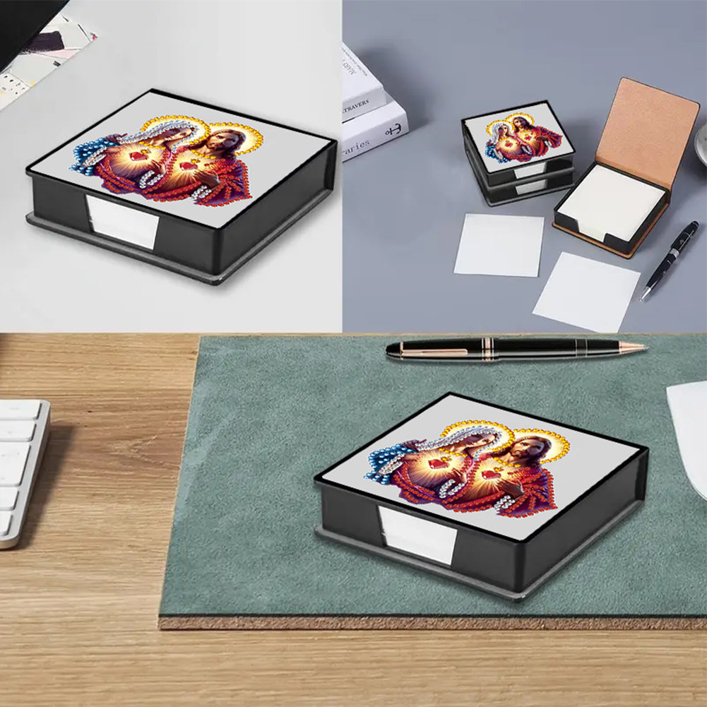Leather 5D Diamond Painting Kit Note Box Diamond Art Notepad Box for Home Office
