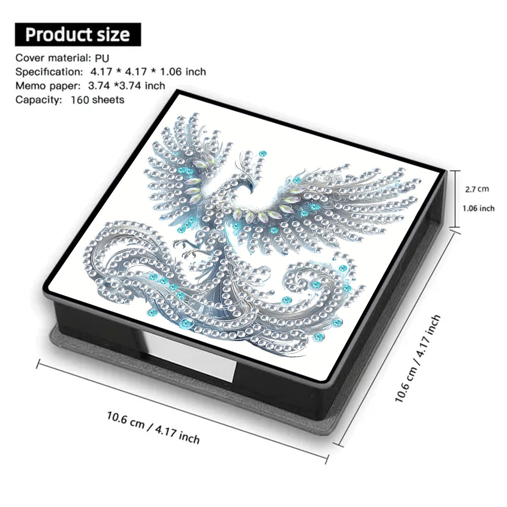 Leather 5D Diamond Painting Kit Note Box Diamond Art Notepad Box for Home Office