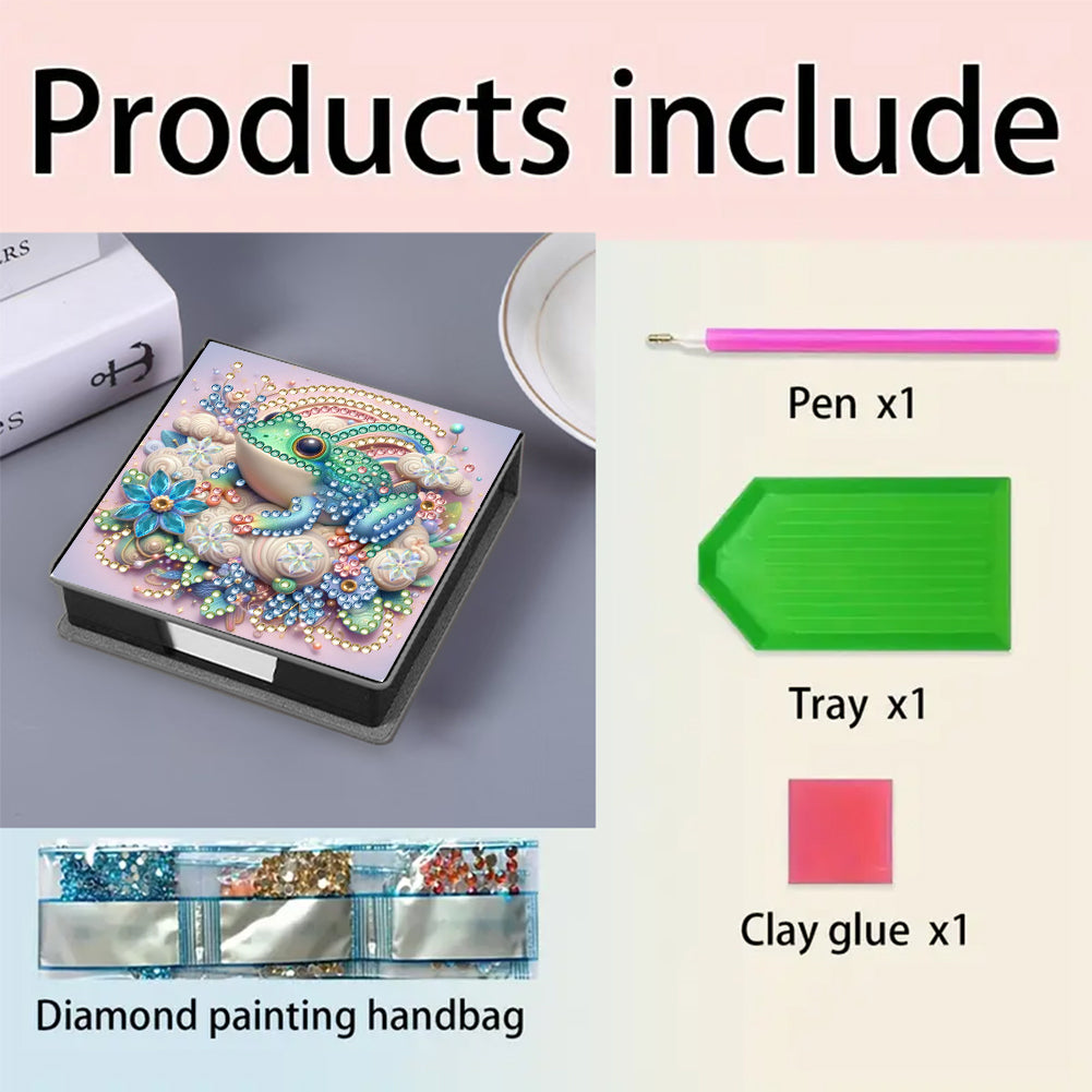 Leather 5D Diamond Painting Kit Note Box Diamond Art Notepad Box for Home Office