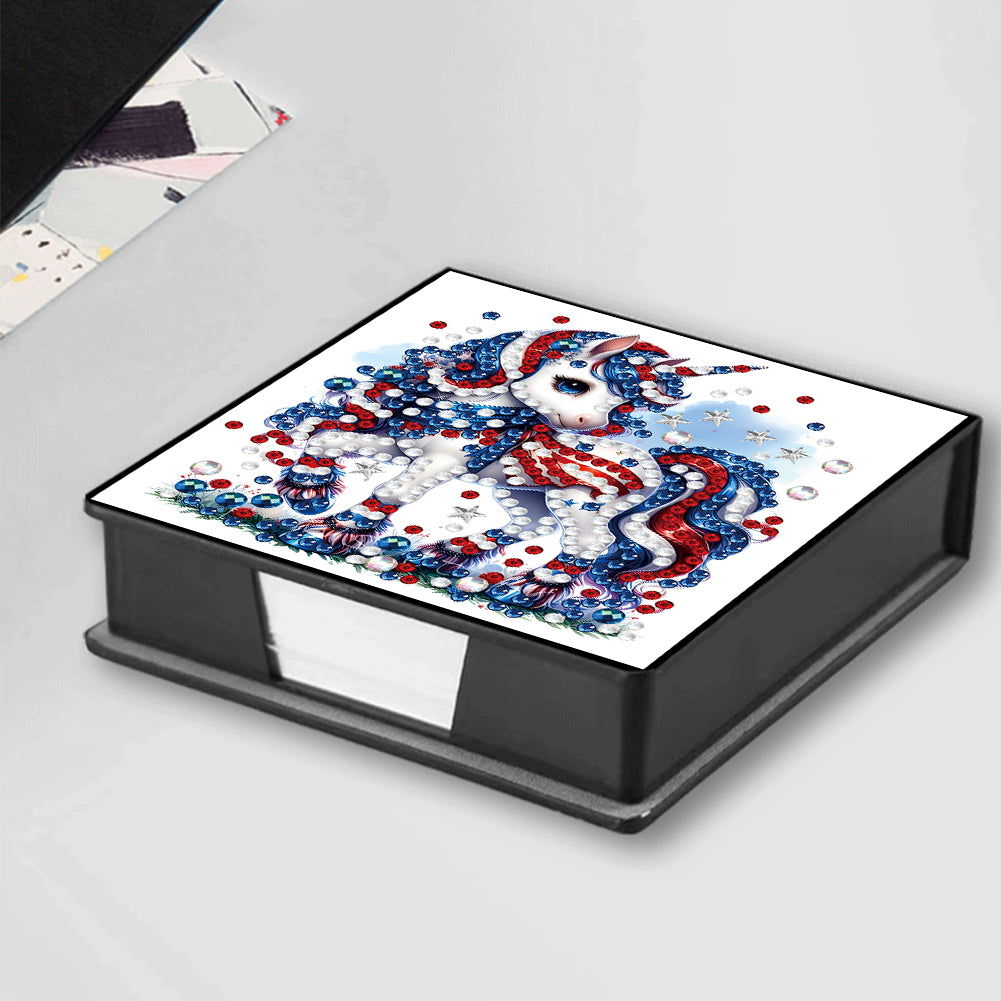 Leather 5D Diamond Painting Kit Note Box Diamond Art Notepad Box for Home Office