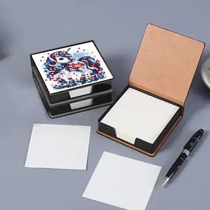 Leather 5D Diamond Painting Kit Note Box Diamond Art Notepad Box for Home Office