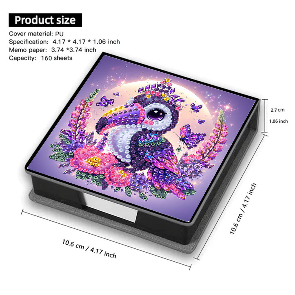 Leather 5D Diamond Painting Kit Note Box Diamond Art Notepad Box for Home Office