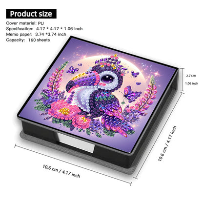 Leather 5D Diamond Painting Kit Note Box Diamond Art Notepad Box for Home Office