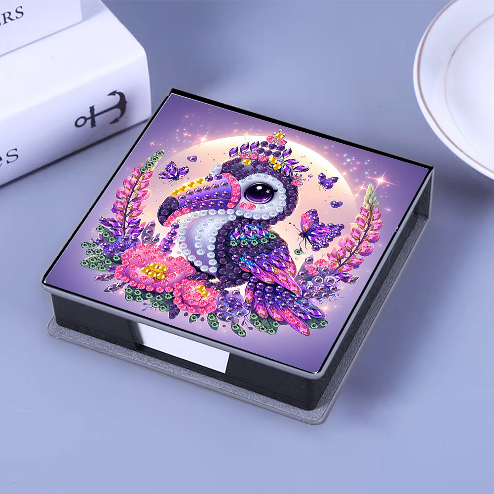 Leather 5D Diamond Painting Kit Note Box Diamond Art Notepad Box for Home Office