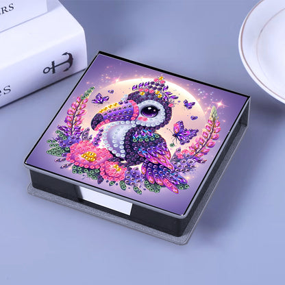 Leather 5D Diamond Painting Kit Note Box Diamond Art Notepad Box for Home Office