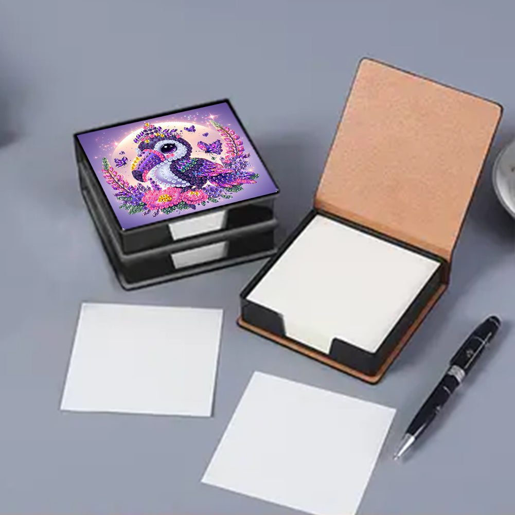 Leather 5D Diamond Painting Kit Note Box Diamond Art Notepad Box for Home Office